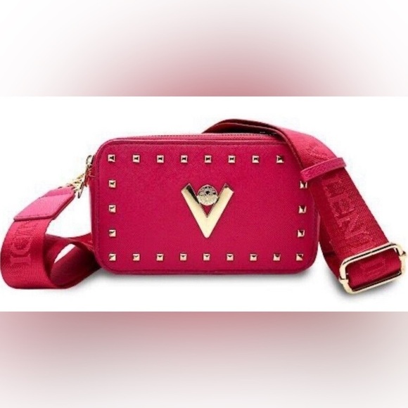 NWT Valentino Orlandi‎ Fuchsia Pink Blush Crossbody Camera-Style Handbag Purse - Picture 1 of 6